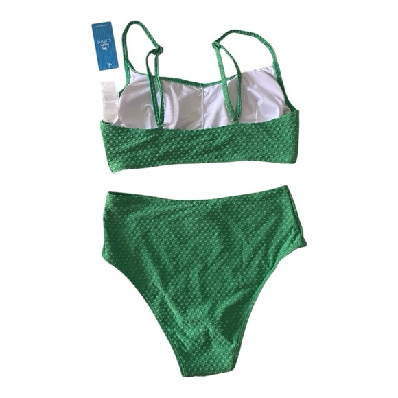 NWT-CUPSHE-TWO PIECE TEXTURED SWIMSUIT-SIZE SMALL - Picture 7 of 8